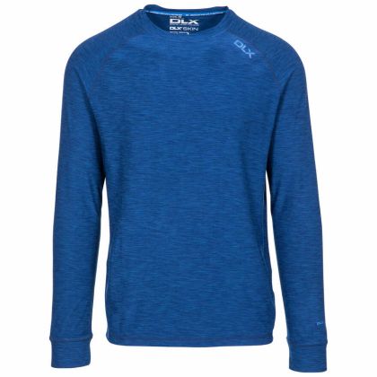 Callum Men's DLX Antibacterial Long Sleeve T-Shirt in Blue, Front view on mannequin