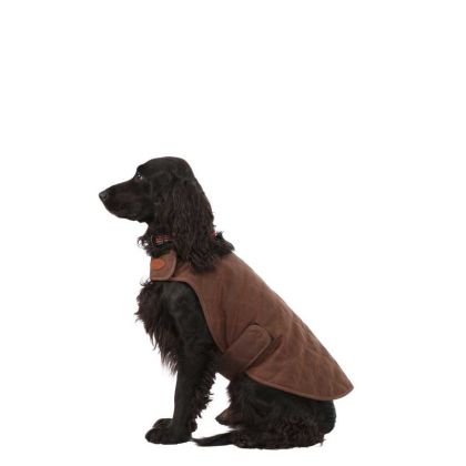 Trespaws Medium Quilted Dog Jacket in Bark Artemis