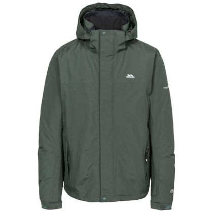 Donelly Men's Waterproof Jacket in Khaki, Front view on mannequin