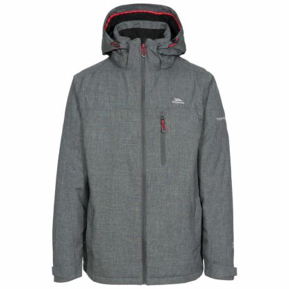 Fyfinn Men's Padded Waterproof Jacket in Grey, Front view on mannequin