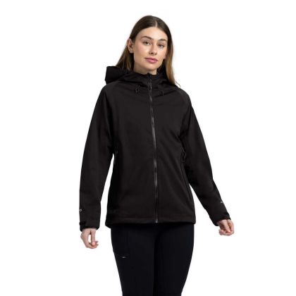 Womens Hooded Waterproof Jacket Justine In Black