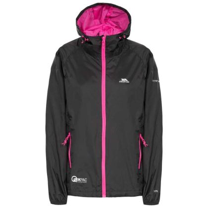 Womens Waterproof Packaway Jacket Qikpac in Black