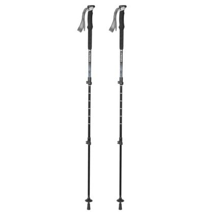 Stryder Lightweight Trekking Poles in Black, Front view