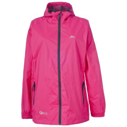 Trespass Adults Waterproof Packaway Jacket in Pink Qikpac