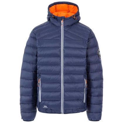 Whitman II Men's Down Packaway Jacket in Navy, Front view on mannequin