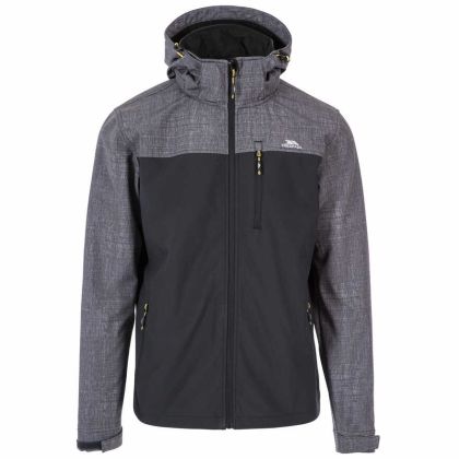 Abbott Men’s Breathable Softshell Jacket in Grey, Front view on mannequin