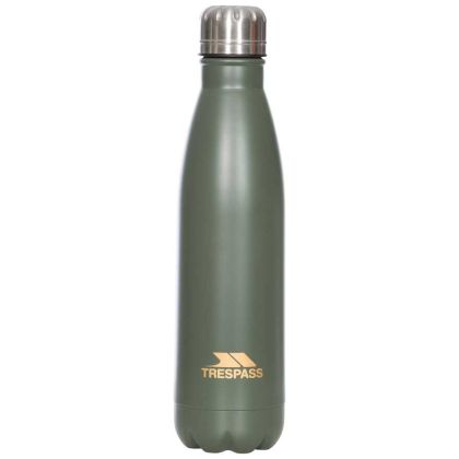 Trespass Insulated Stainless Steel Water Bottle 500ml in Khaki
