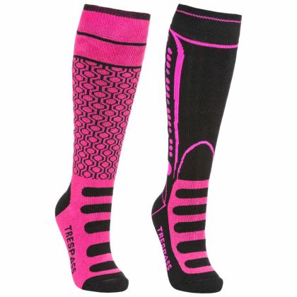 Trespass Kids' Ski Socks 2 Pack Concave in Pink