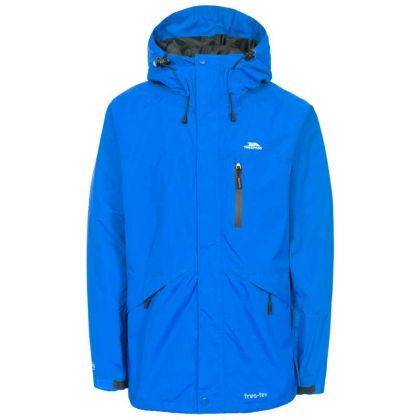 Corvo Men's Waterproof Windproof Jacket in Blue, Front view on mannequin