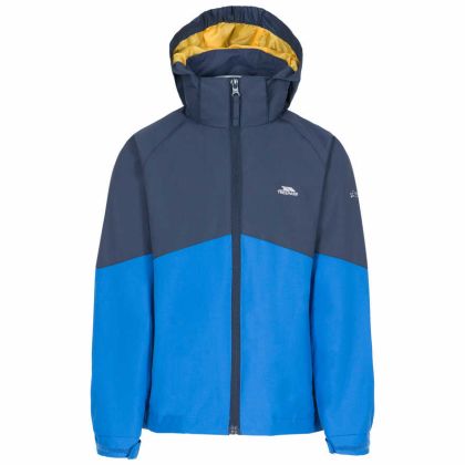 Dexterous Kids' Waterproof Jacket in Navy, Front view on mannequin