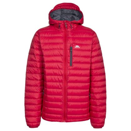 Trespass Mens Down Packaway Jacket in Red Digby