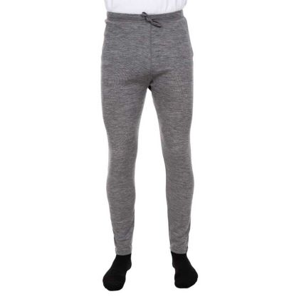 Fitchner Men's DLX Merino Wool Thermal Trousers in Grey, Back view on model