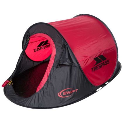 Swift2 Red Waterproof 2 Man Pop Up Tent in Red, Tent detail