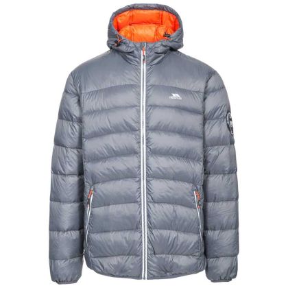 Trespass Men's Down Packaway Jacket in Grey Whitman