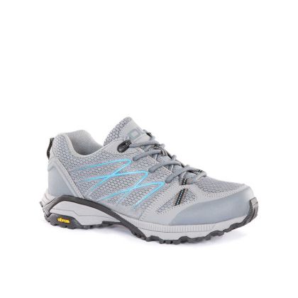 Zindzi Women's DLX Walking Trainer in Grey, Angled view of footwear