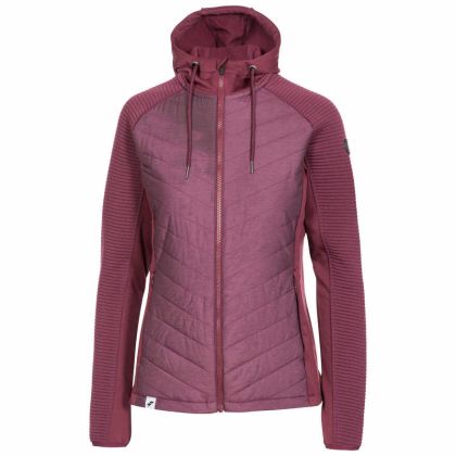 Trespass Womens Active Jacket Padded Body Zip Pockets Grace Fig, Front view on mannequin