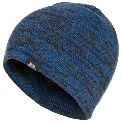 Aneth Marl Beanie in Blue, Hat at angled view