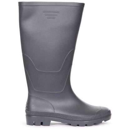 Trespass Men's Knee Length Welly Boots Beck Navy, Outside view of footwear