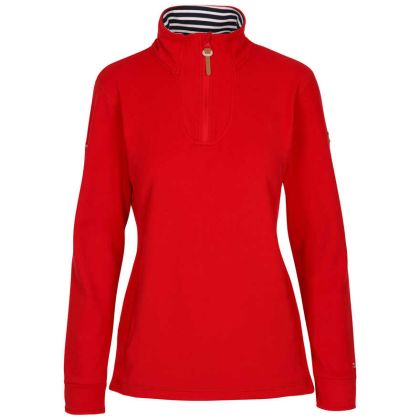 Trespass Womens Fleece AT200 Big Heart - RED, Front view on mannequin