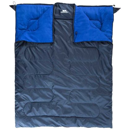 Catnap 3 Season Double Sleeping Bag in Navy, Fastening detail of sleeping bag