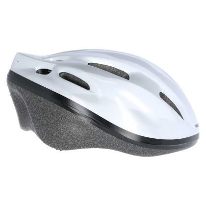 Cranky Kids' Bike Helmet in White, Fastening detail of helmet