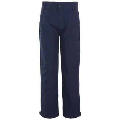 Trespass Kids Walking Trousers UV40+ Fully Lined Decisive Navy, Front view on mannequin