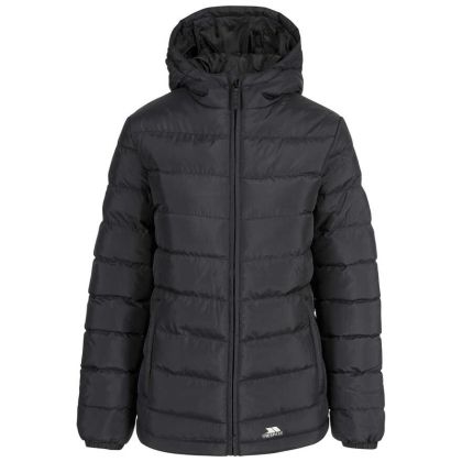 Trespass Womens Padded Jacket Elegant - BLK, Front view on mannequin