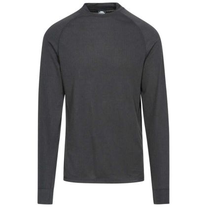 FLEX360 Adults' Long Sleeve Thermal Top in Black, Front view on mannequin
