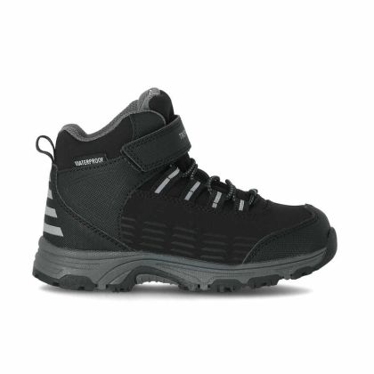 Harrelson Kids' Waterproof Walking Boots in Black, Outside view of footwear