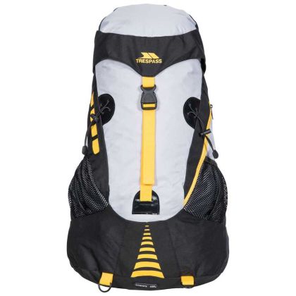 Trespass 45L Black Rucksack Inverary, Back view