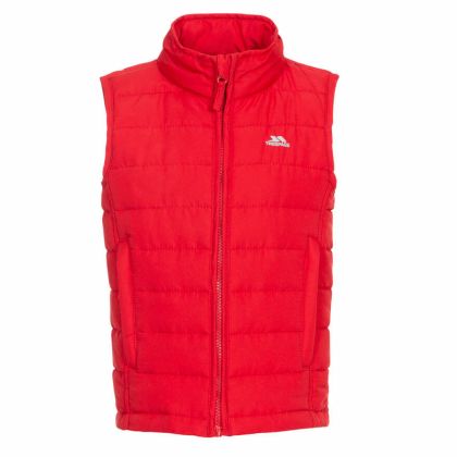 Jadda Kids' Quilted Gilet in Red, Front view on mannequin