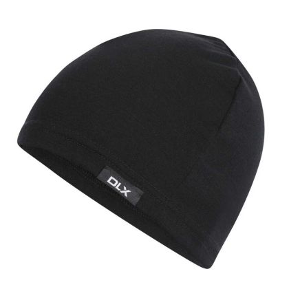 Kanon DLX Beanie Hat in Black, Hat at angled view