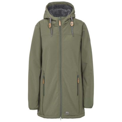 Trespass Womens Lightweight Softshell Jacket Kirsten Moss, Front view on mannequin