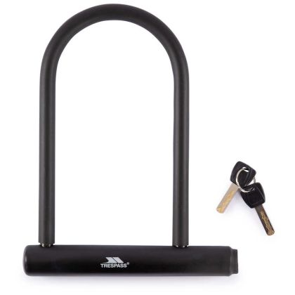 TRESPASS ANTI-THEFT U-LOCK LOCKE in BLACK, Front view