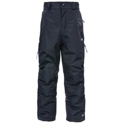 Marvelous Kids' Insulated Salopettes in Black, Front view on model