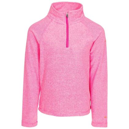 Meadows Kids' Half Zip Fleece in Pink, Front view on mannequin
