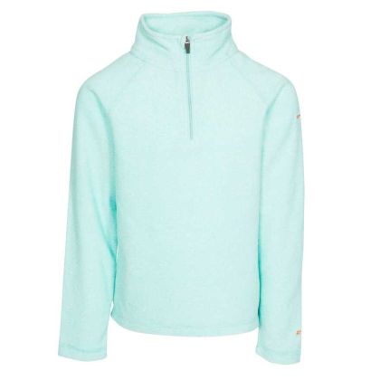 Meadows Kids' Half Zip Fleece in Light Blue, Front view on mannequin