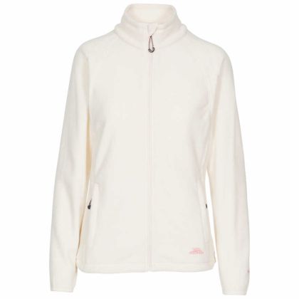 Nonstop Women's Fleece Jacket in White, Front view on mannequin