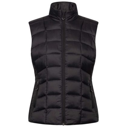 Trespass Womens Casual Gilet Ogbere in Black, Front view on mannequin