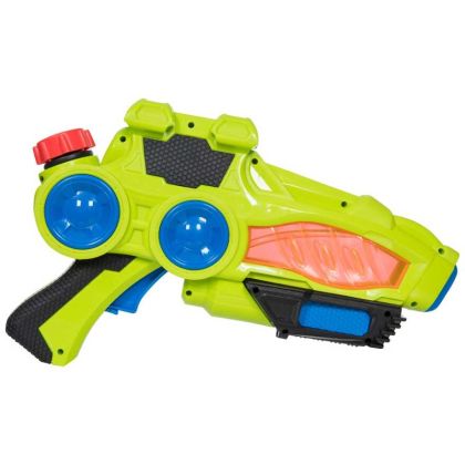 Pump Action Water Gun Outdoor Garden Toy in Green, Front view