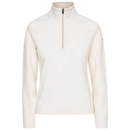 Trespass Womens 1/2 Zip Fleece Skylar Ghost, Front view on mannequin