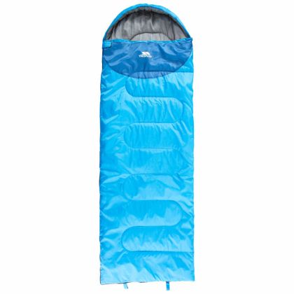 Snooze 2 Season Sleeping Bag in Blue, Front view