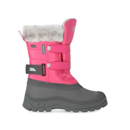 Stroma II Girls' Fleece Lined Snow Boots in Pink, Outside view of footwear