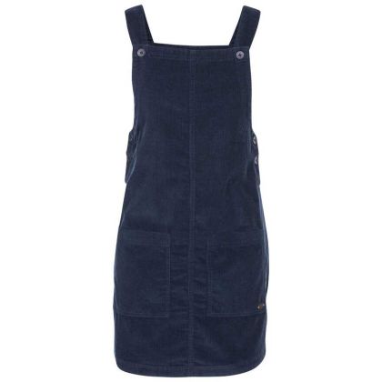 Twirl Women's Pinafore Dress in Navy, Front view on mannequin
