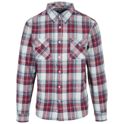 Trespass Mens Casual Shirt Wrothhamto in Raspberry Check