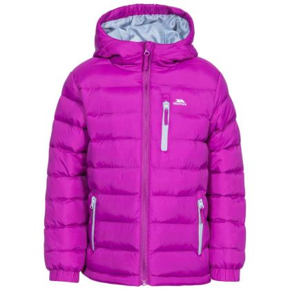 Aksel Kids' Padded Casual Jacket in Purple, Front view on mannequin