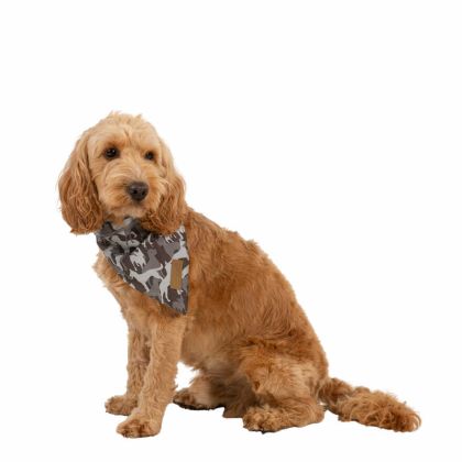 Trespaws M/XL Dog Insect Repellent Bandana in Grey Camo Alpha