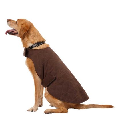 Trespaws Large Quilted Dog Jacket in Bark Artemis