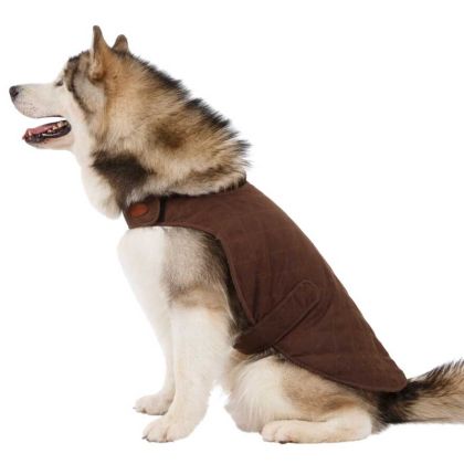 Trespaws XL Quilted Dog Jacket in Bark Artemis