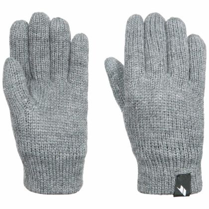 Trespass Kids Knitted Gloves Bargo in Light Grey